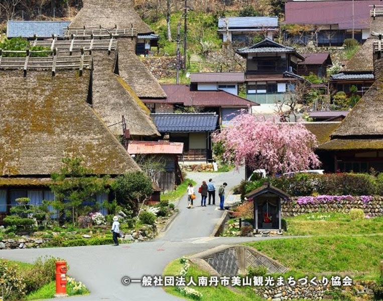 The beautiful mountain thatched cottage Amanohashidate.Ine boat house